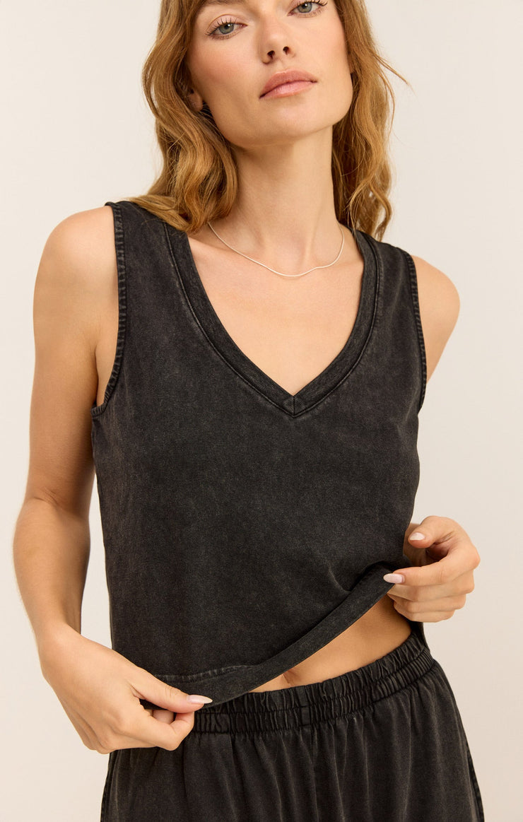 Zsupply Sloane Vneck Top-Black