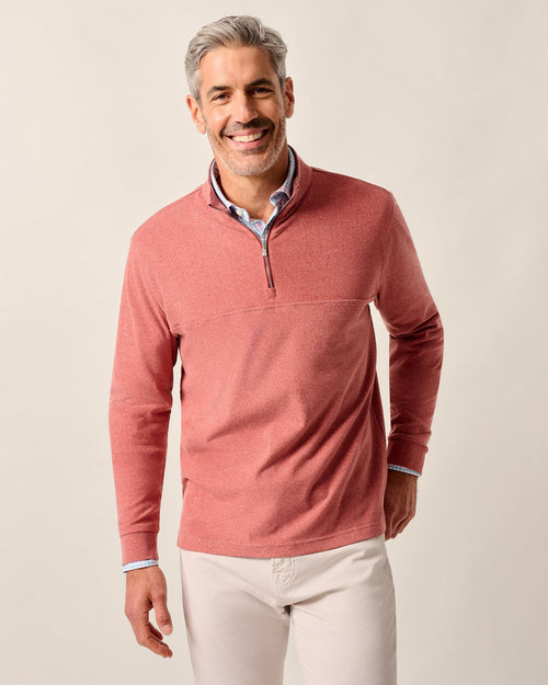 Johnnie O Mikey Performance 1/4 Zip Pullover- Brick