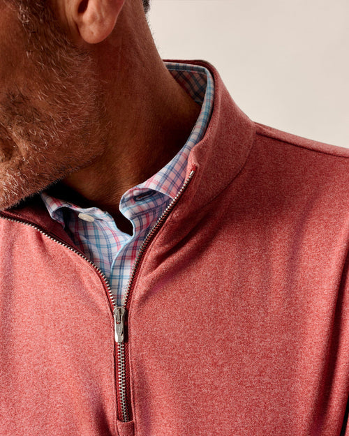 Johnnie O Mikey Performance 1/4 Zip Pullover- Brick