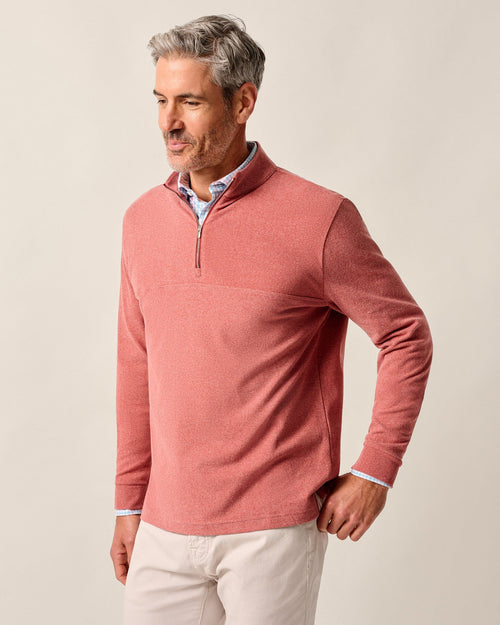 Johnnie O Mikey Performance 1/4 Zip Pullover- Brick