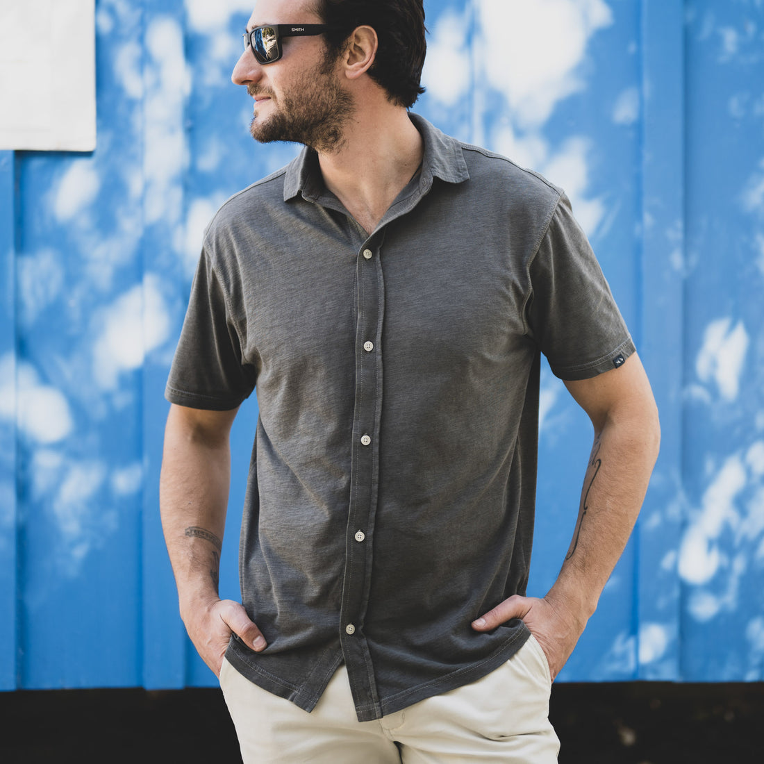 Fish Hippie Balao Knit Shirt -Lava Smoke