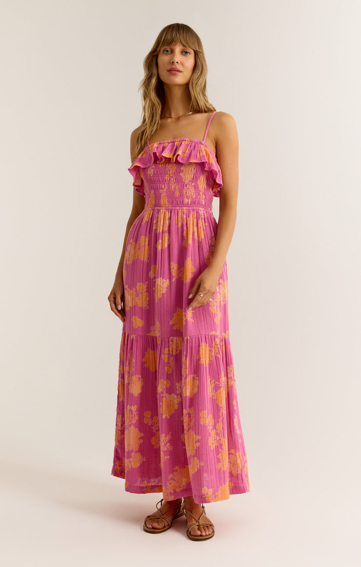 Zsupply  Sunshine Midi Dress Raspberry Sorbet