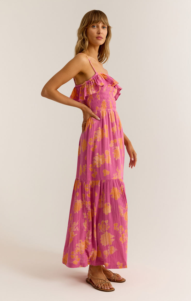 Zsupply  Sunshine Midi Dress Raspberry Sorbet