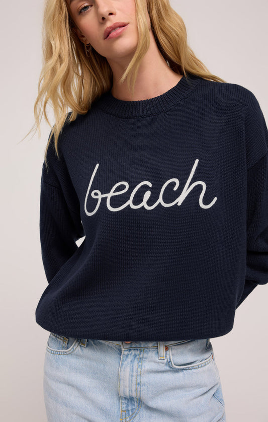 Zsupply BEACH BOYFRIEND SWEATER- Eclipse