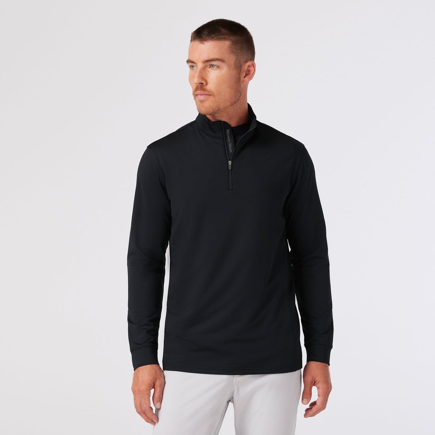 Mizzen and Main Highland Quater Zip-Black