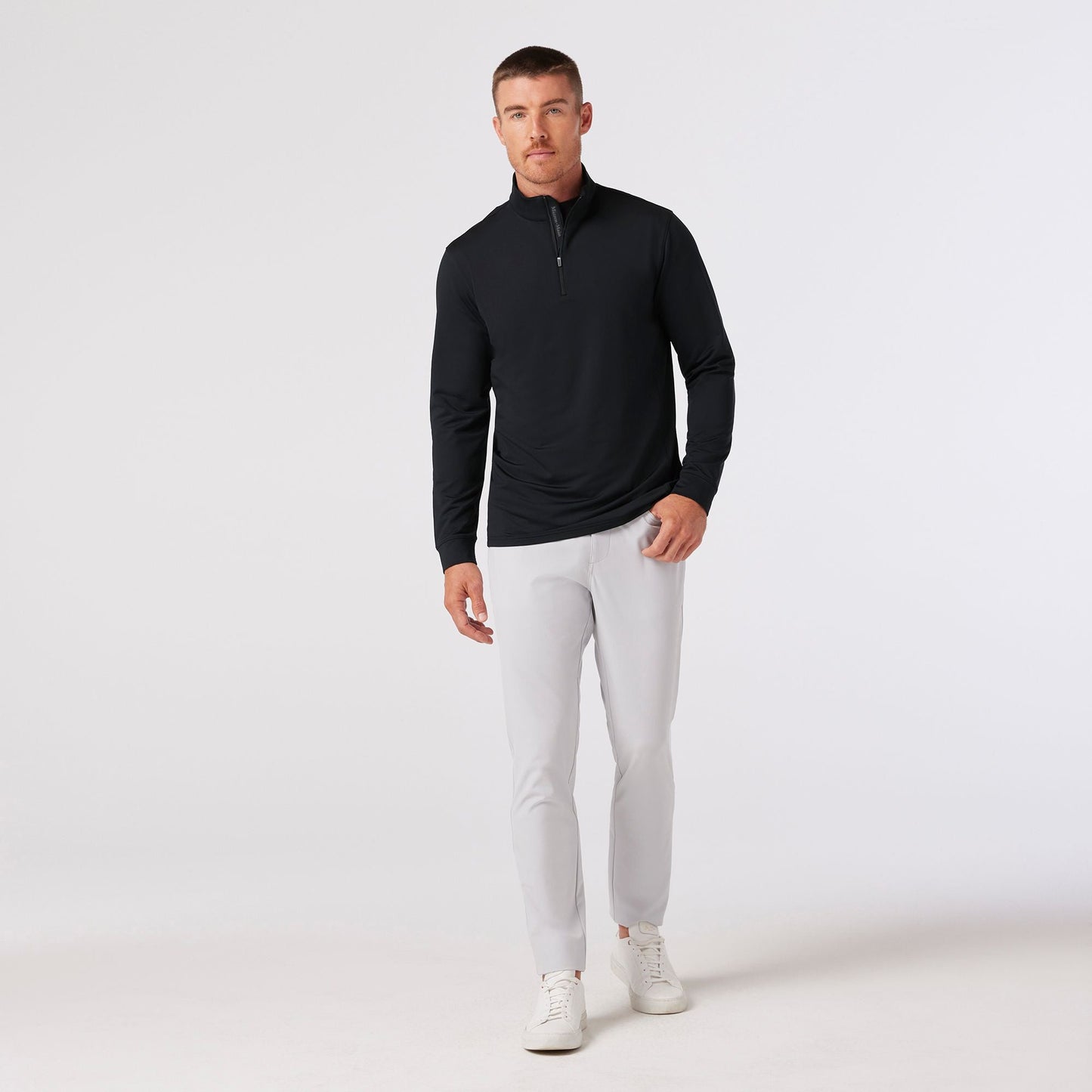 Mizzen and Main Highland Quater Zip-Black