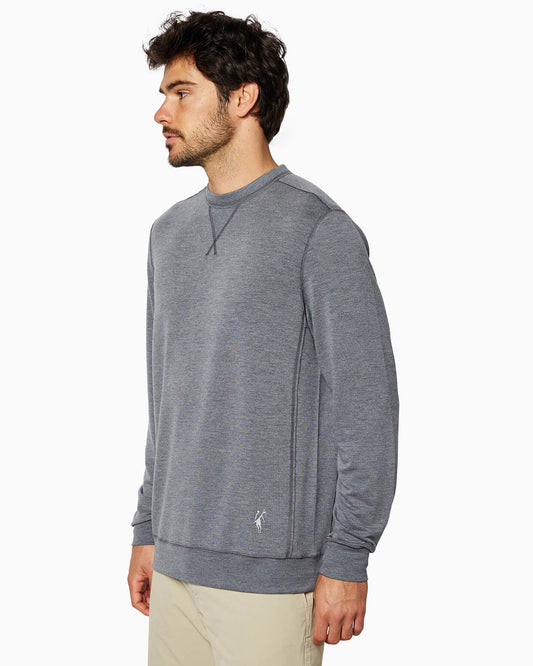 Toes On The Nose Sea Silk LS Crew-Drk Heather Grey