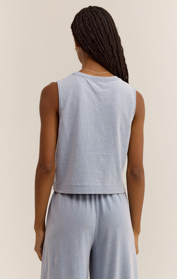 Zsupply SLOANE JERSEY DENIM MUSCLE TANK