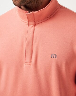 Travis Mathew CLOUD QUARTER ZIP 2.0-Terra Cotta