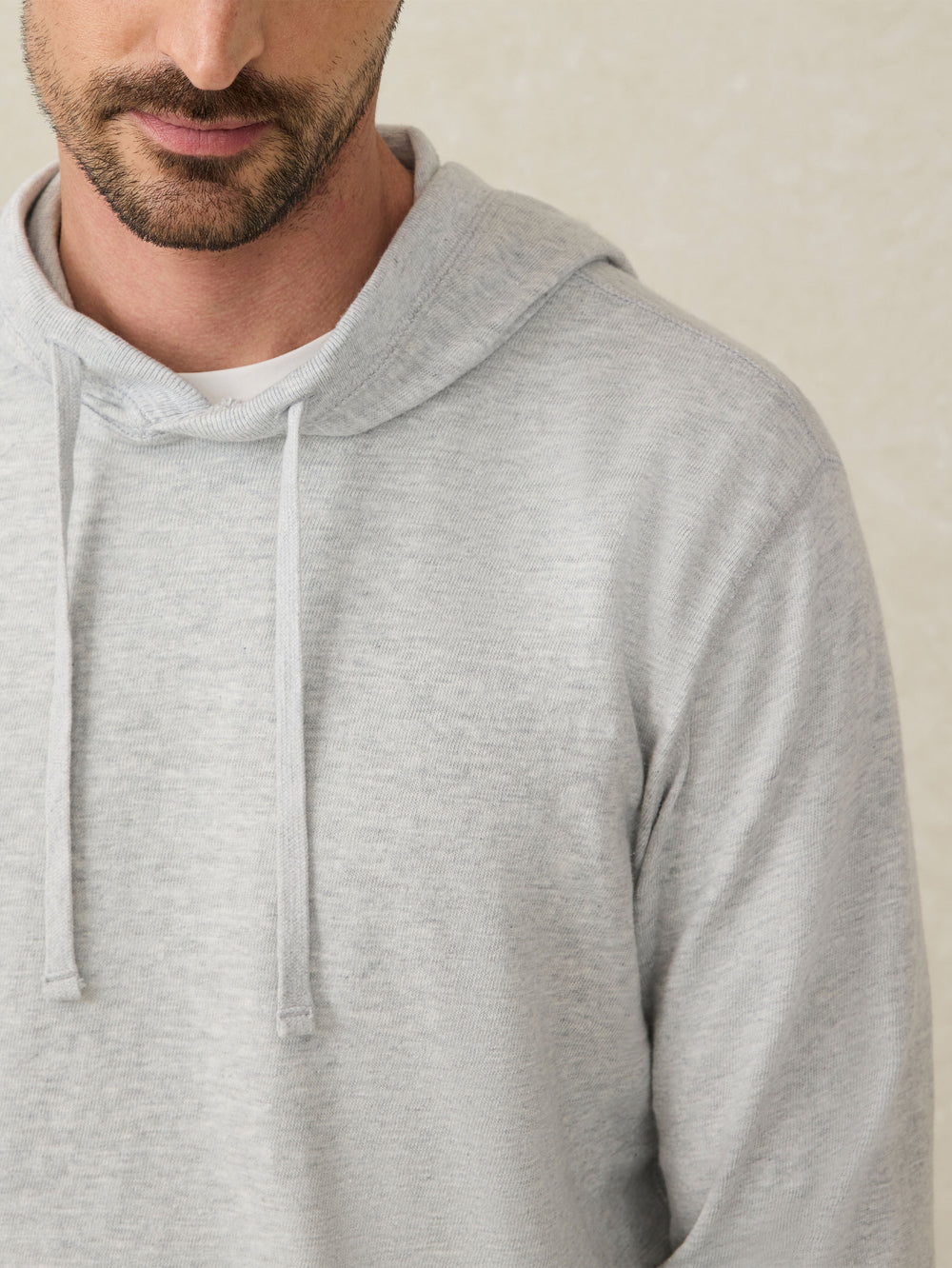 Faherty Slub Washed Hoodie-Grey