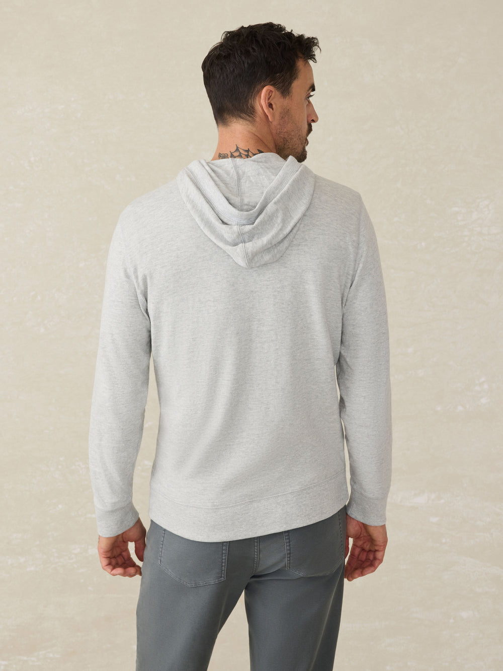 Faherty Slub Washed Hoodie-Grey