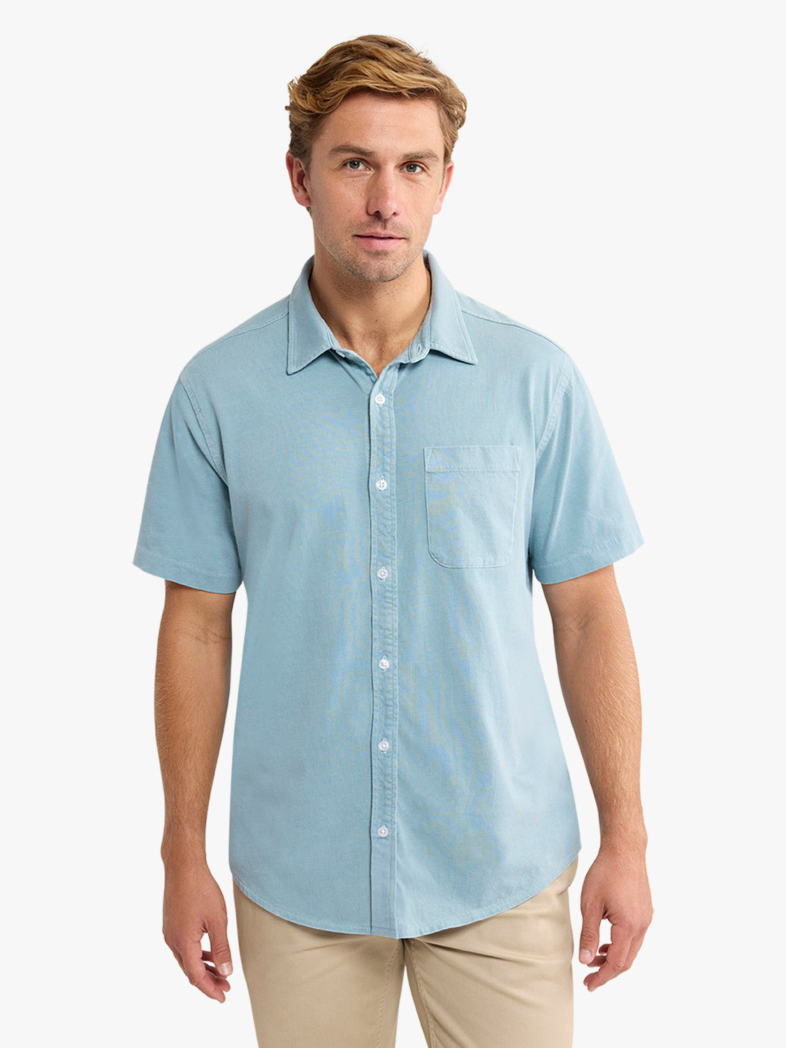 Fair Harbor Saltaire SS Buttondown Bay Blue