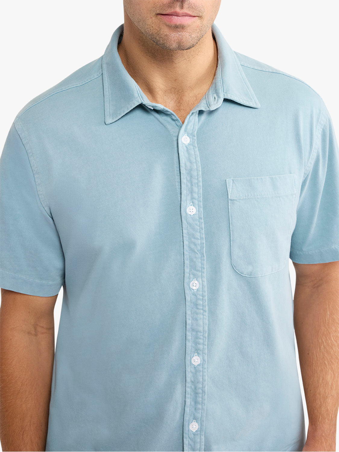 Fair Harbor Saltaire SS Buttondown Bay Blue
