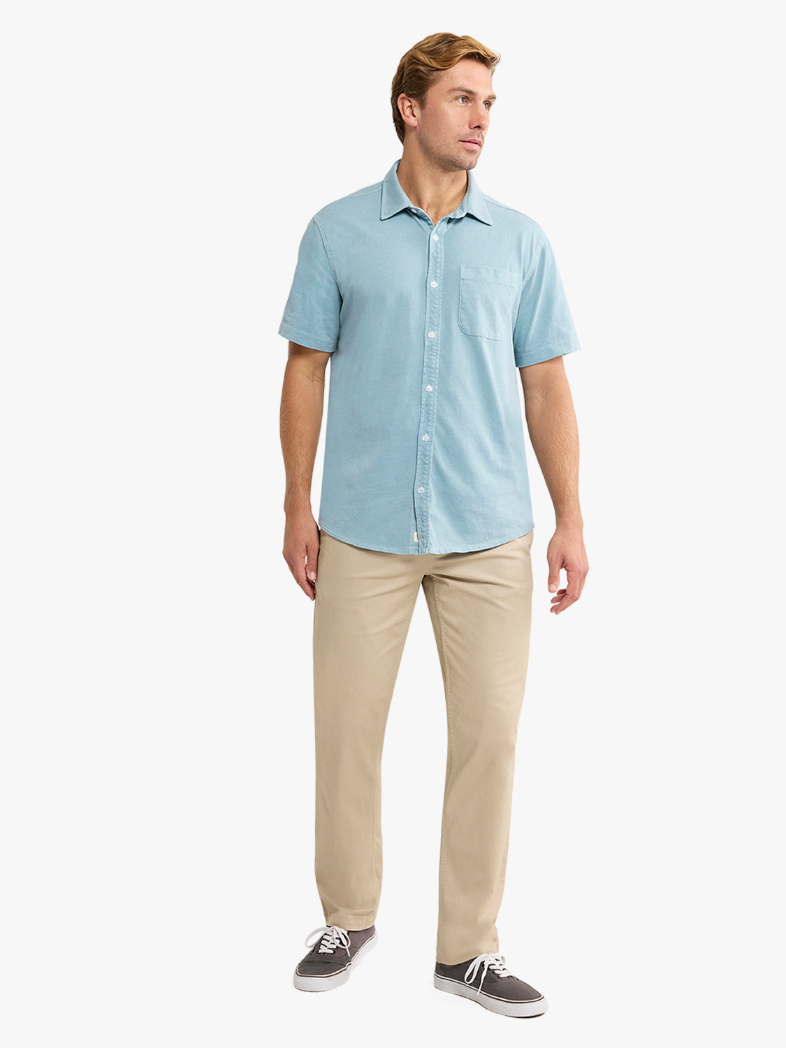 Fair Harbor Saltaire SS Buttondown Bay Blue