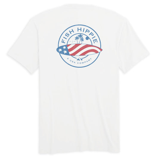 Fish Hippie Wave of Freedom Tee -Bright White