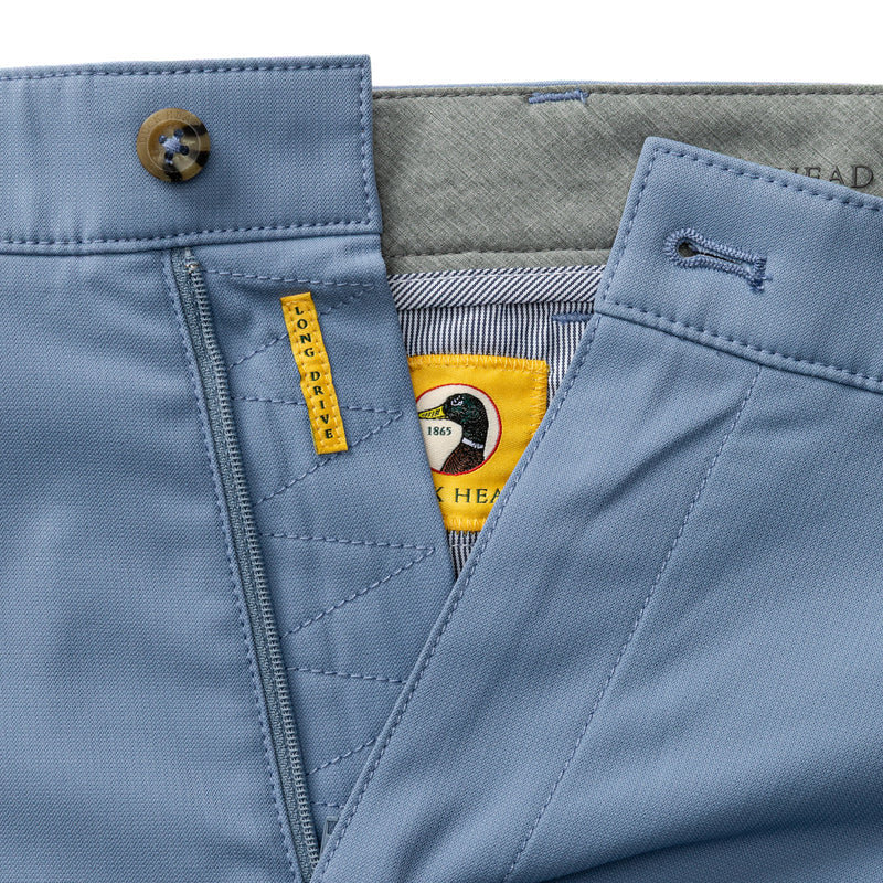 Duck Head 9inch Longdrive Performance Short- Chambray Blue
