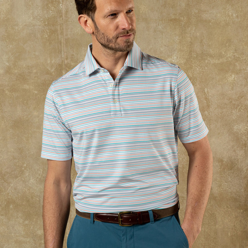 Duck Head Long Drive Performance Polo
Neil Stripe- Sky Blue