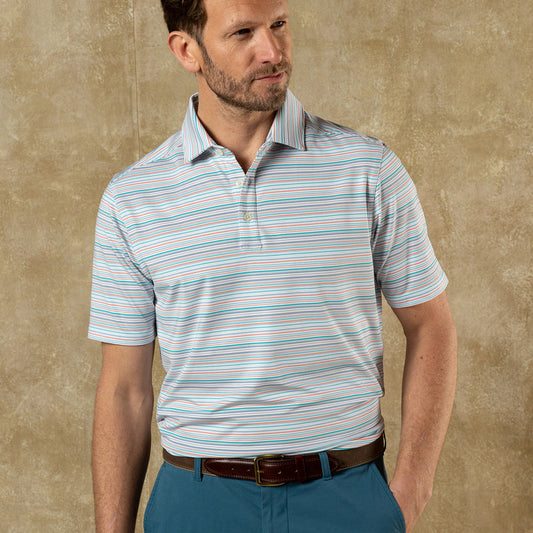 Duck Head Long Drive Performance Polo
Neil Stripe- Sky Blue