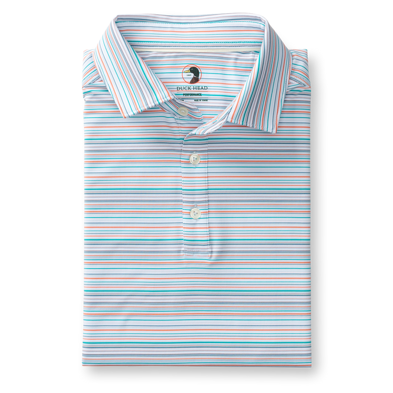 Duck Head Long Drive Performance Polo
Neil Stripe- Sky Blue