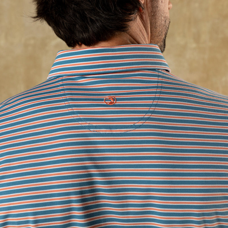 Duck head Summerford Performance Jersey Polo- Sunwashed Blue