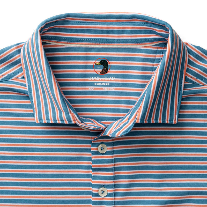 Duck head Summerford Performance Jersey Polo- Sunwashed Blue