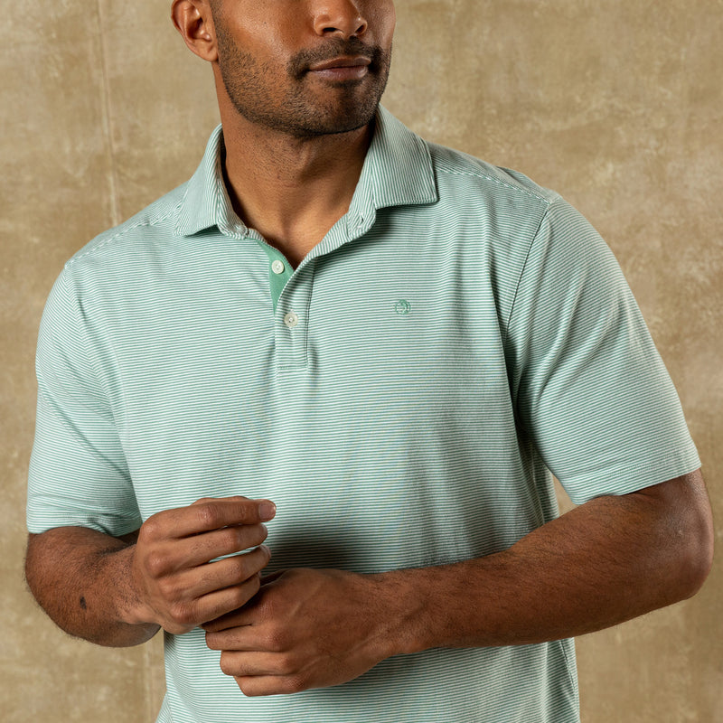 Duck Head Hanover Pima Cotton Jersey Polo- Aspen Green