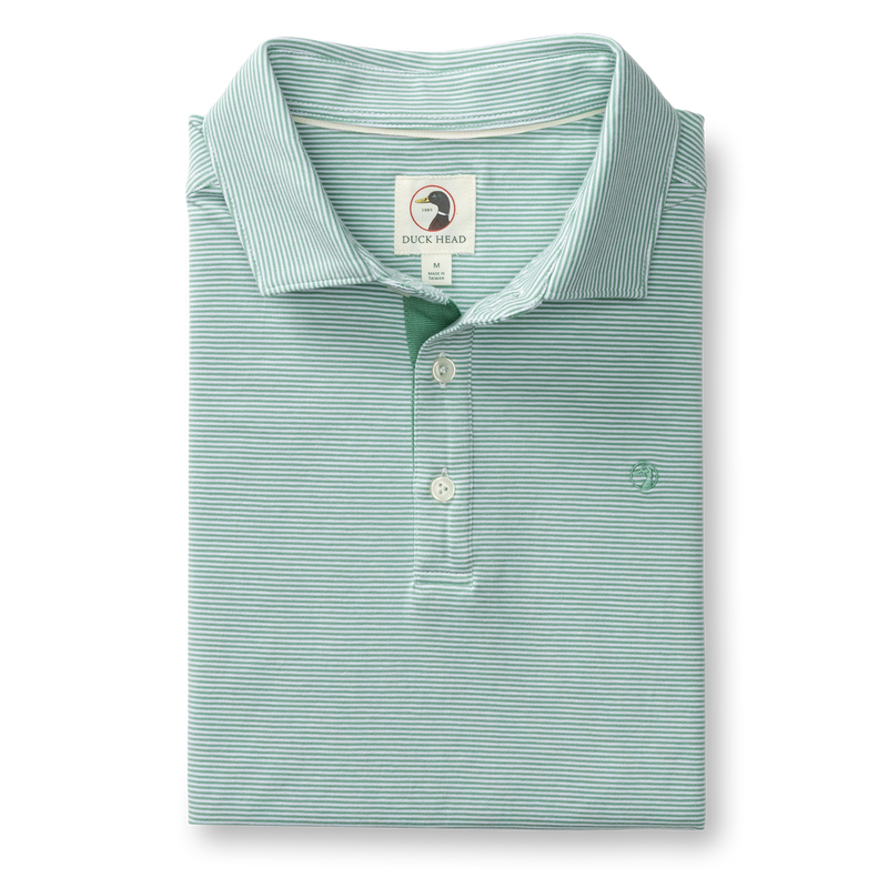 Duck Head Hanover Pima Cotton Jersey Polo- Aspen Green