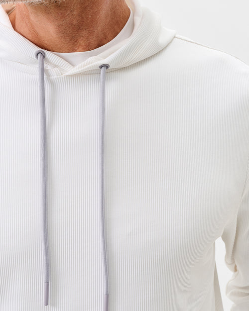 Johnnie O Hoppin Performance Drawstring Hoodie-White