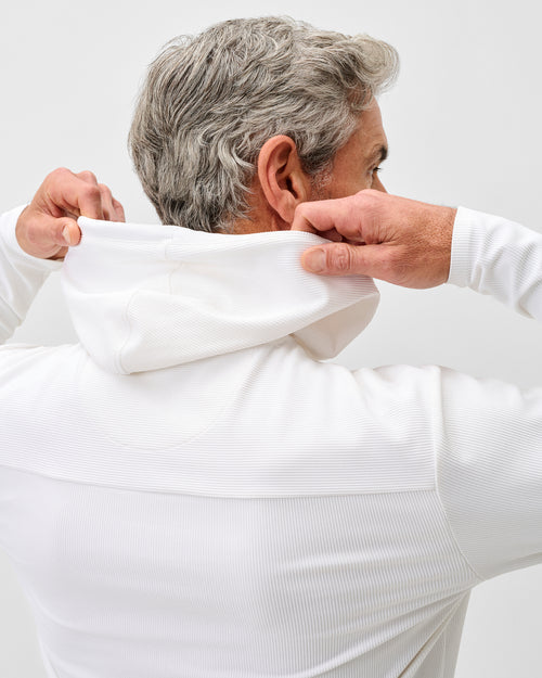 Johnnie O Hoppin Performance Drawstring Hoodie-White