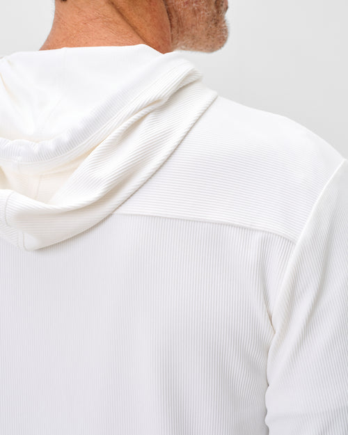 Johnnie O Hoppin Performance Drawstring Hoodie-White