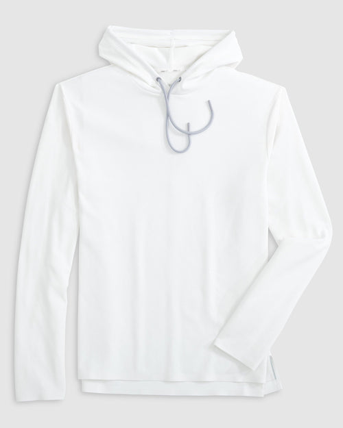 Johnnie O Hoppin Performance Drawstring Hoodie-White