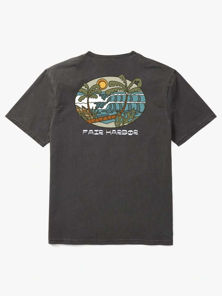 Fair Habor Saltaire Graphic Tee - Black Beach Surf