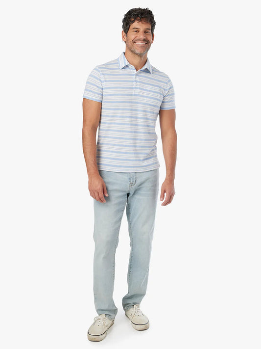 Fair Harbor Kismet Polo-Dark Denim Stripe