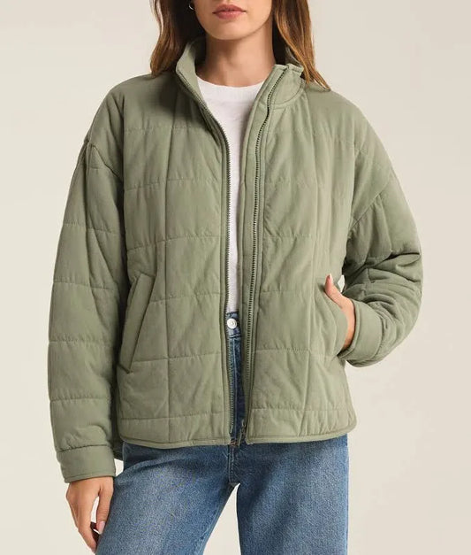 Z Supply Bonfire Jacket Palm Green