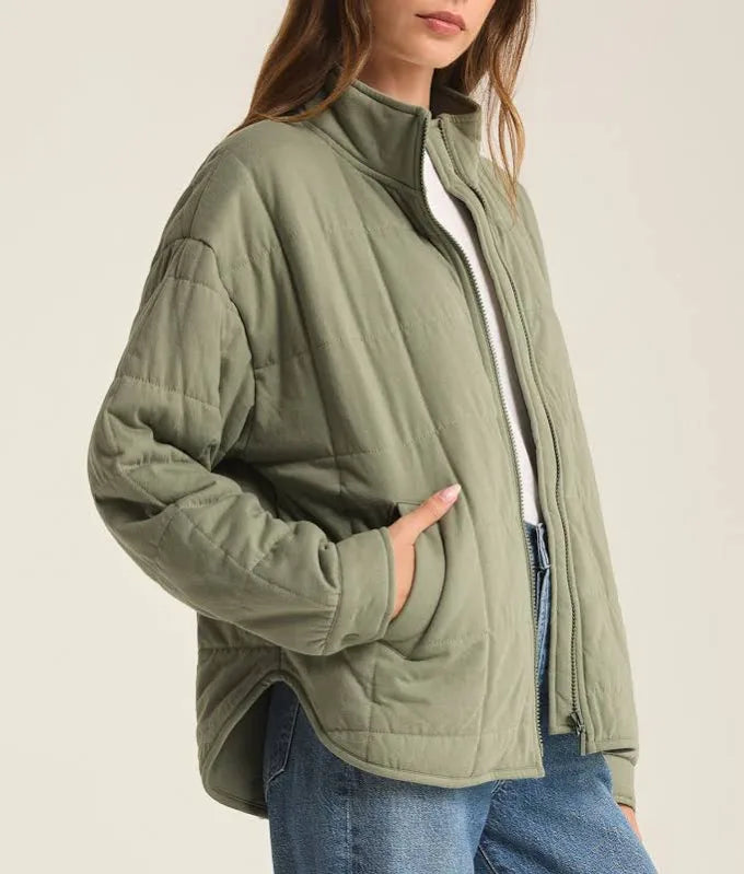 Z Supply Bonfire Jacket Palm Green