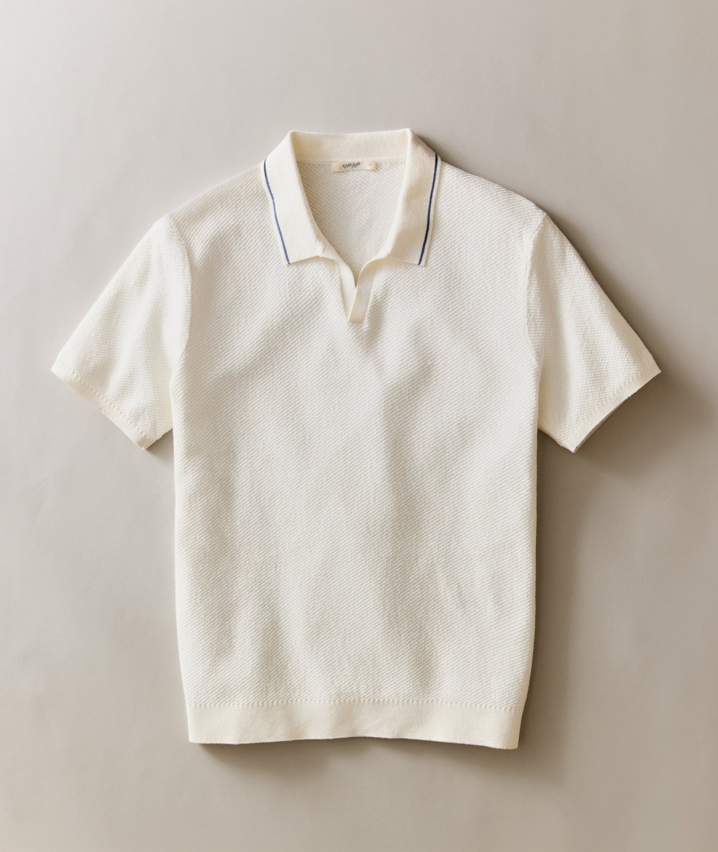 Marine Layer Greyson Sweater Polo -white