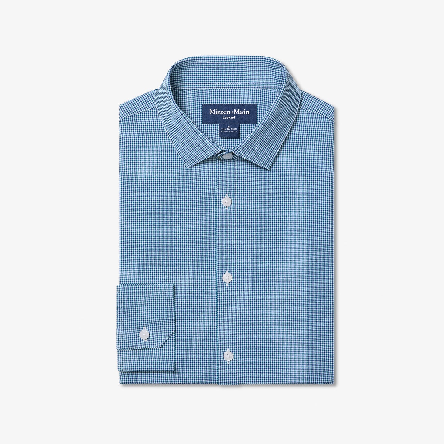 Mizzen & Main Leeward No Tuck Dress Shirt Dark Teal Sam Plaid