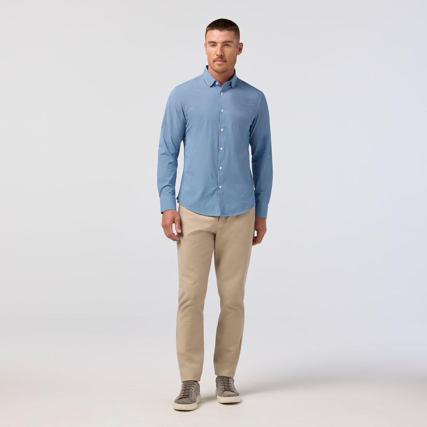 Mizzen & Main Leeward No Tuck Dress Shirt Dark Teal Sam Plaid