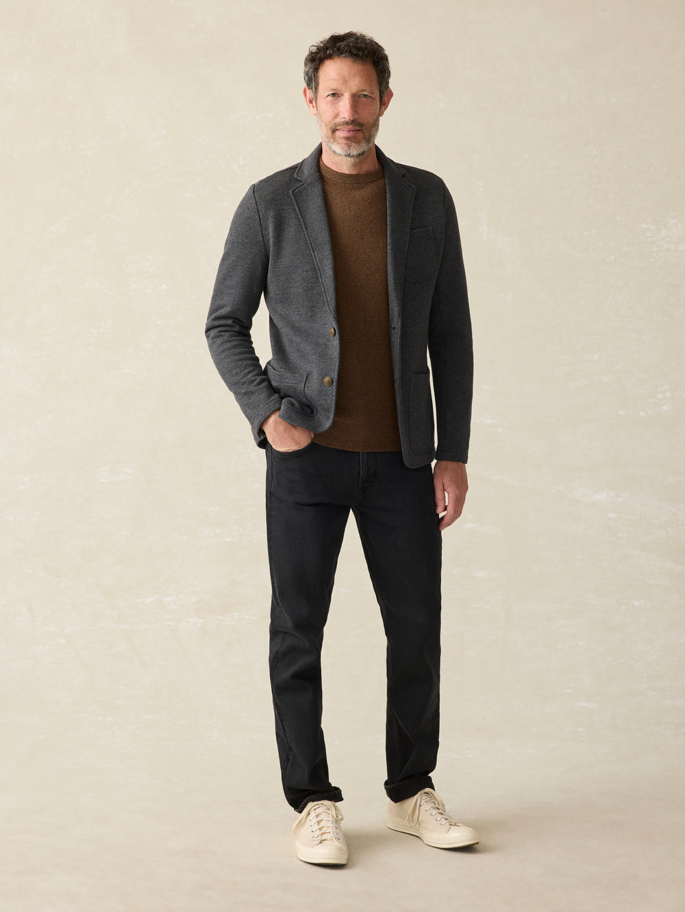 Faherty Inlet Blazer -Black Sky Melange