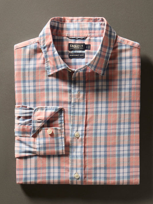 Faherty Movement Buttondown -Ocean Coral Plaid