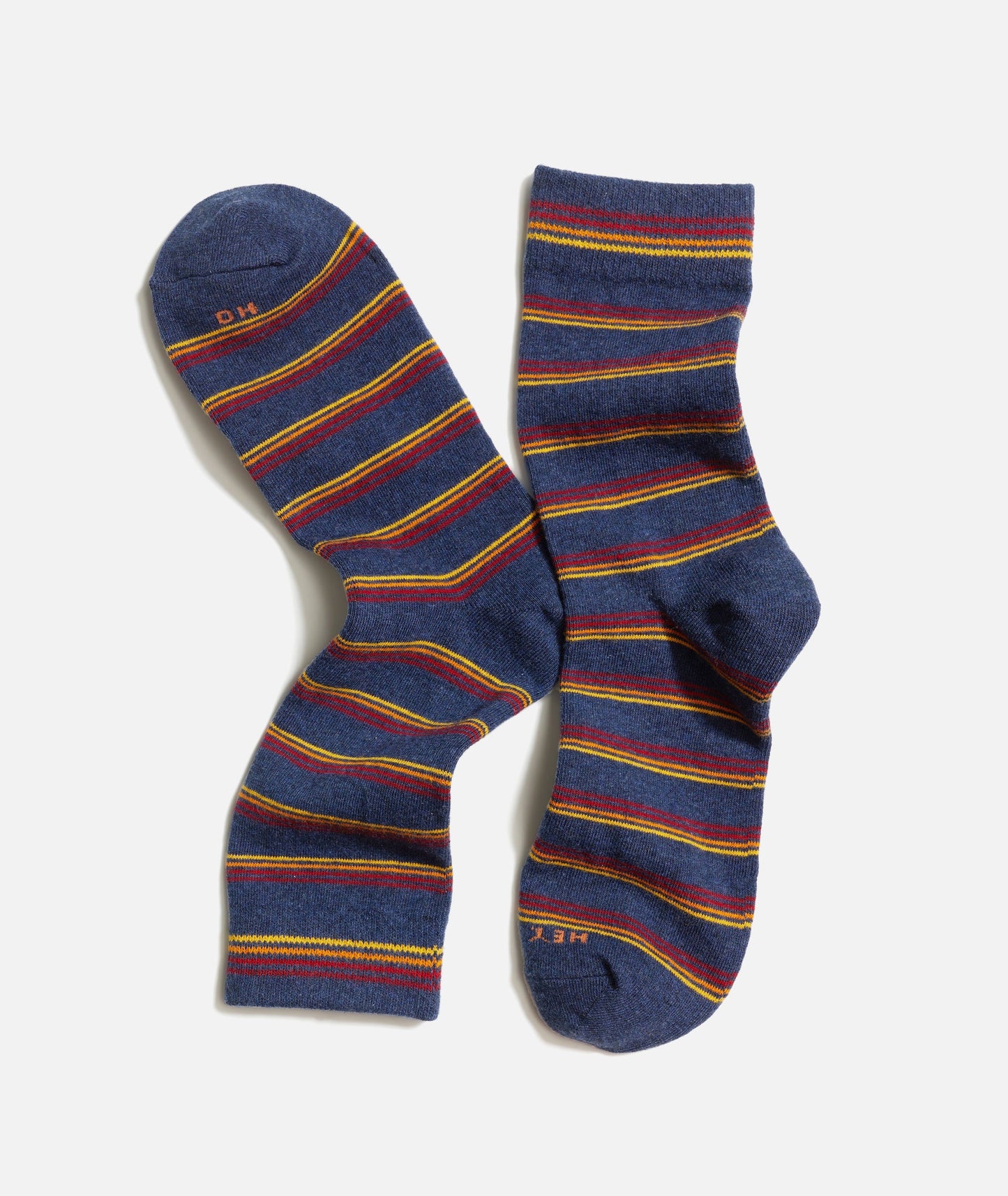 Marine Layer Crew Socks Navy Sunset Strip