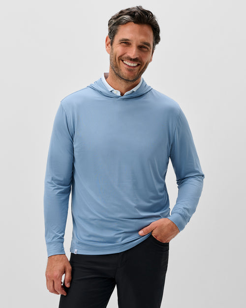Johnnie O Talon Featherweight Performance Hoodie- Carbon Fiber