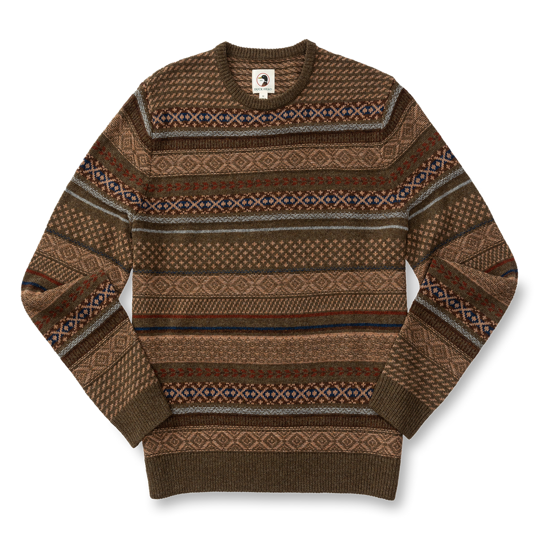 Duck Head Olive Pine Heather Sweater