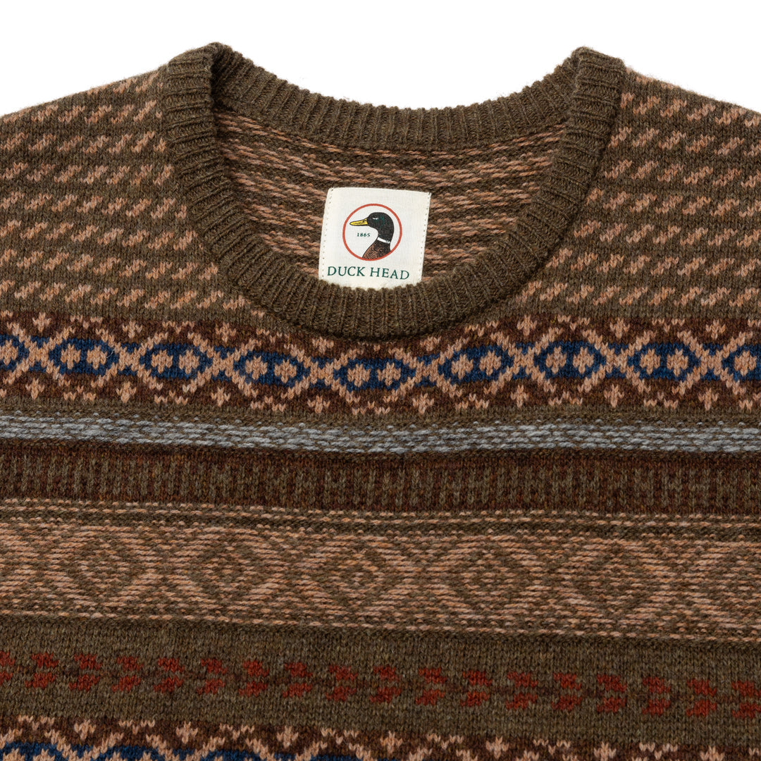 Duck Head Olive Pine Heather Sweater