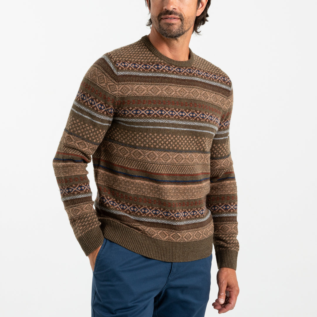 Duck Head Olive Pine Heather Sweater