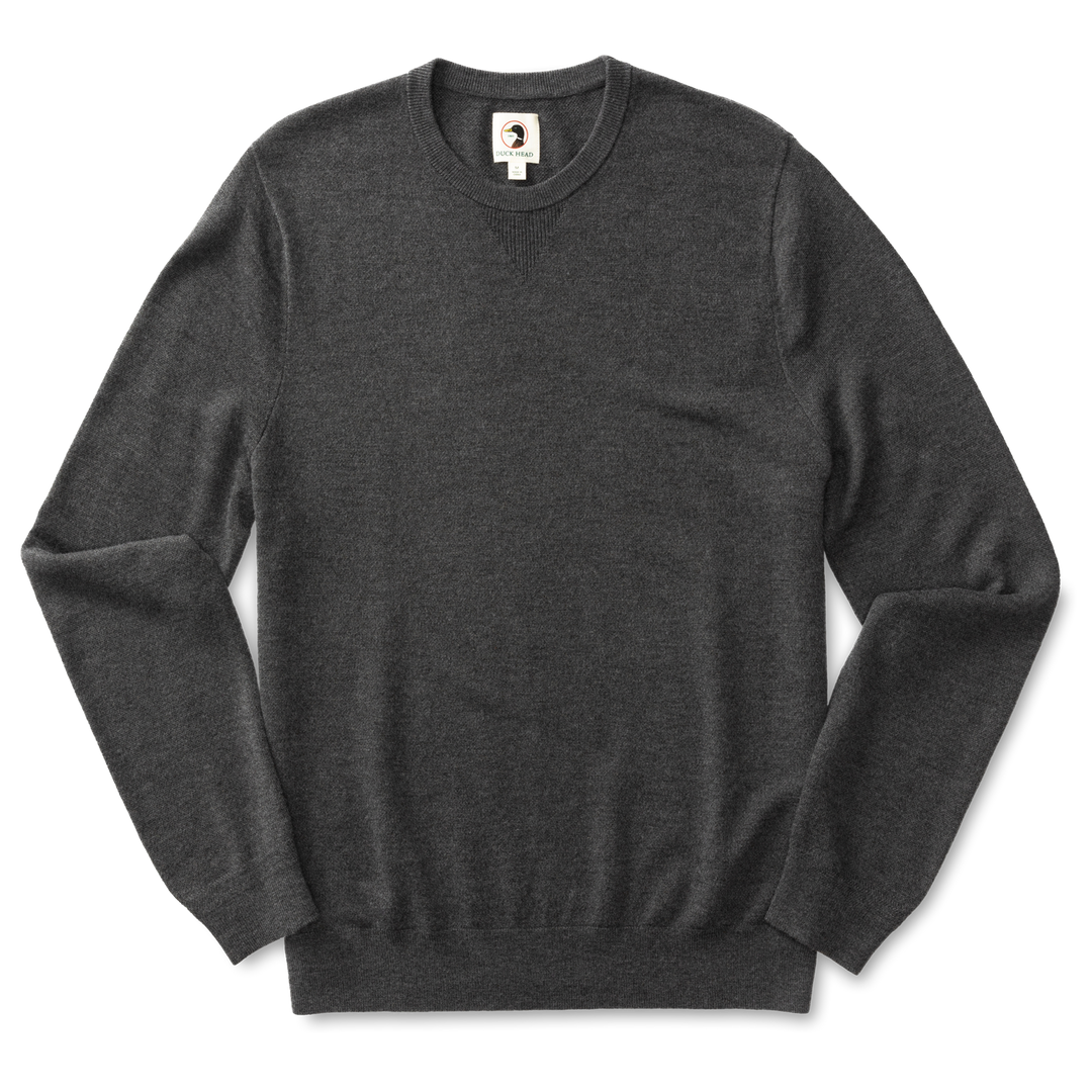 Duck Head Henson Merino Crewneck Sweater-Brushed Nickle