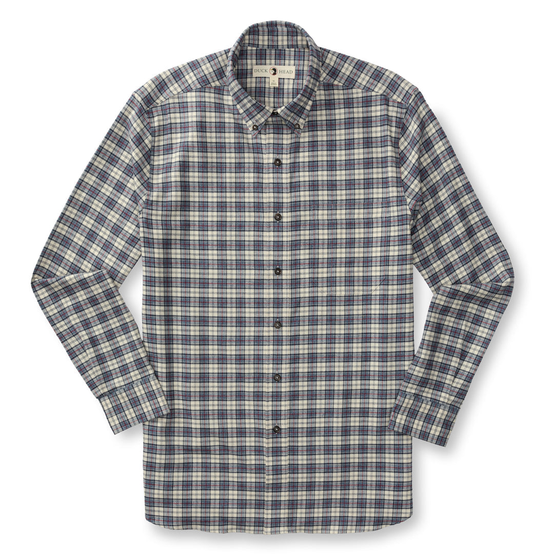 Duck Head Cotton Flannel Sport Shirt
Werth Plaid stone Blue heather