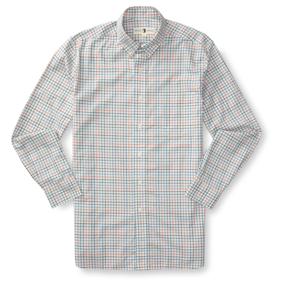 Duck Head Cotton Twill Sport Shirt
Joyner Plaid   -Mirror Lake