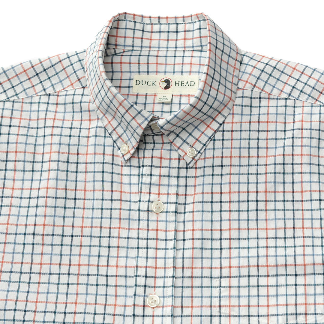 Duck Head Cotton Twill Sport Shirt
Joyner Plaid   -Mirror Lake