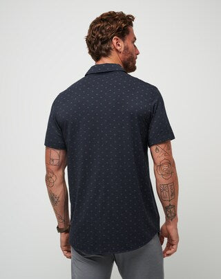 Travis Mathew SET A COURSE BUTTON-UP-Total Eclipse